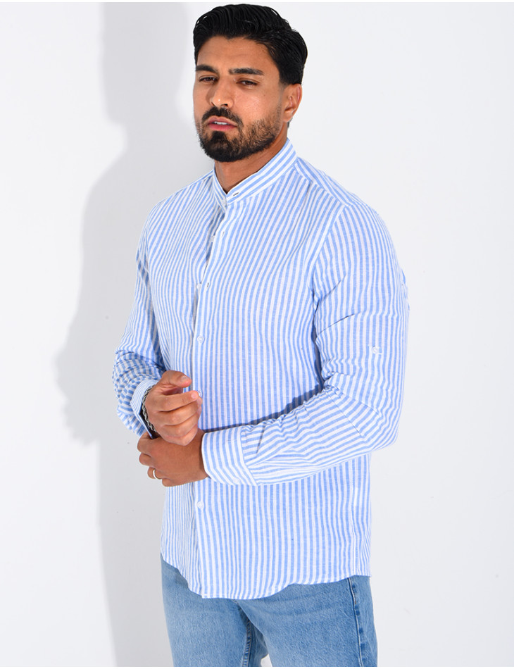 Chemise manches longues à rayures