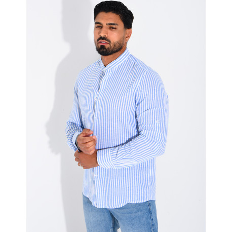 Chemise manches longues à rayures