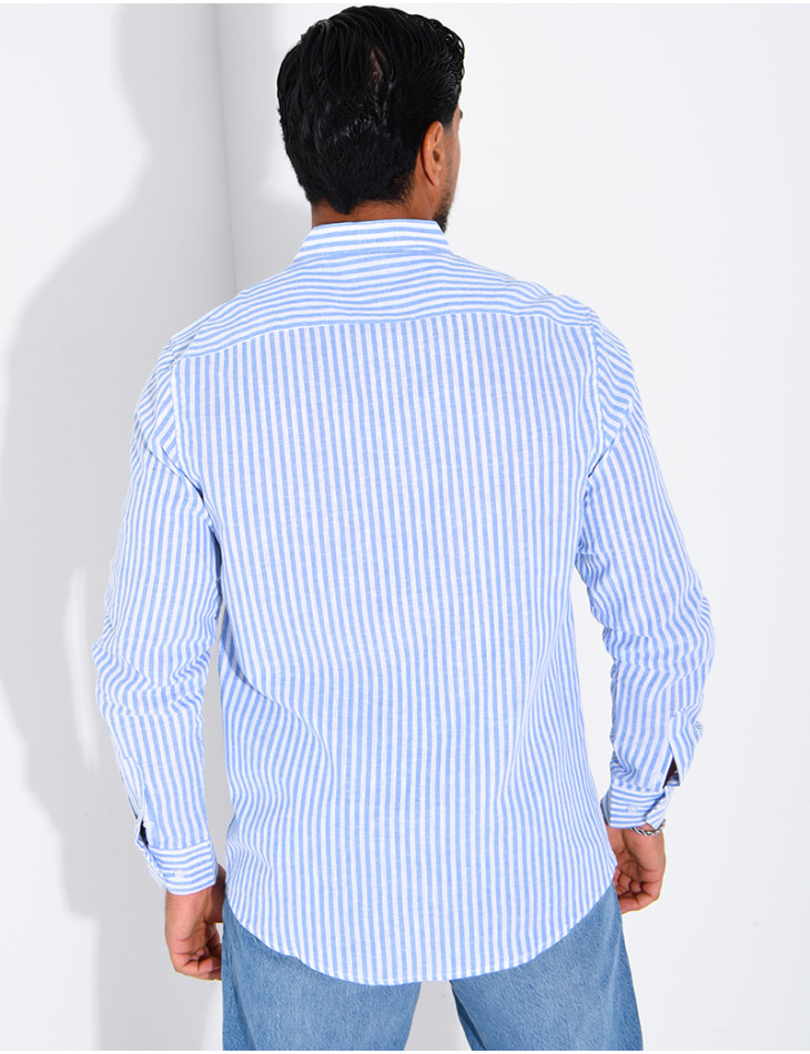 Chemise manches longues à rayures