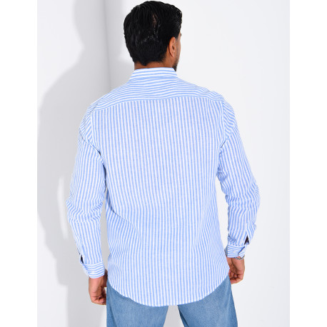 Chemise manches longues à rayures