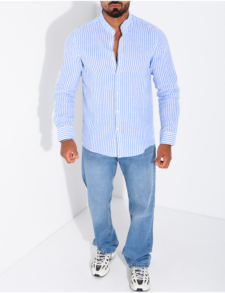 Chemise manches longues à rayures