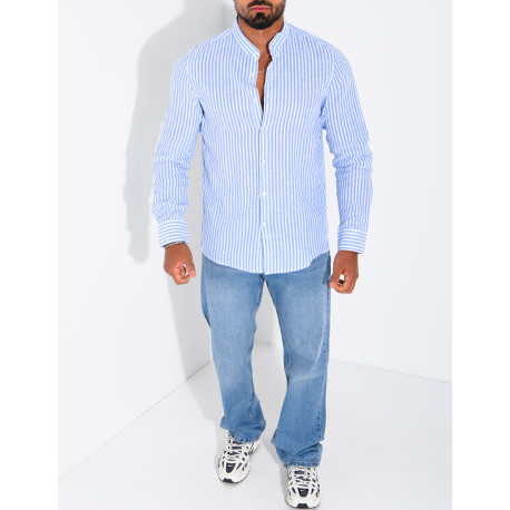 Chemise manches longues à rayures