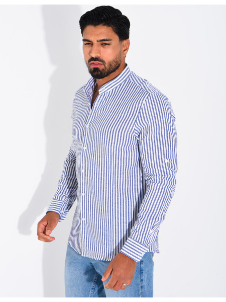Chemise manches longues à rayures