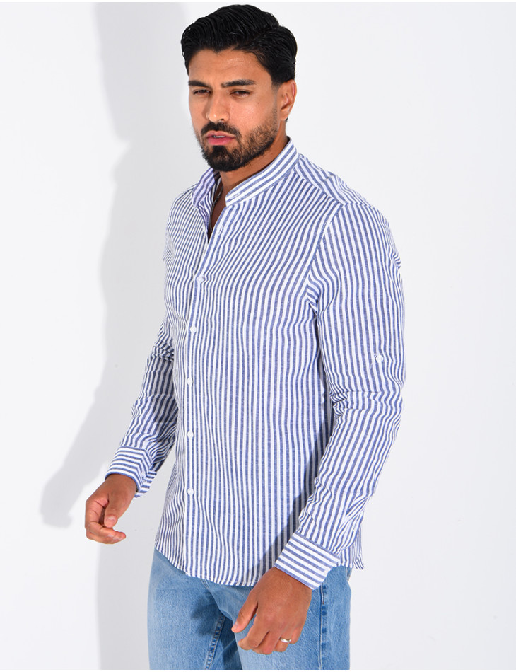 Chemise manches longues à rayures