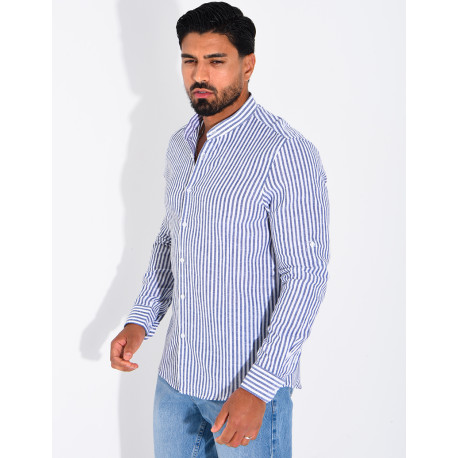 Chemise manches longues à rayures