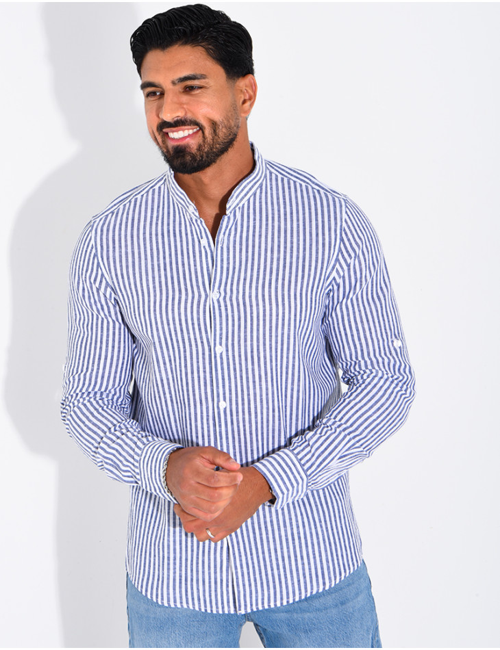 Chemise manches longues à rayures