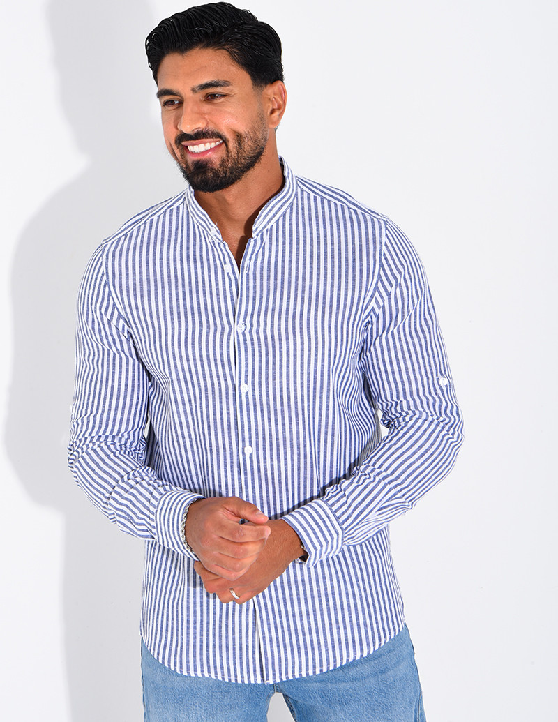 Chemise manches longues à...
