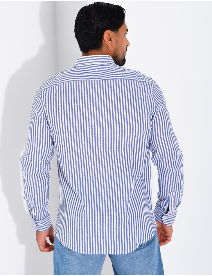 Chemise manches longues à rayures