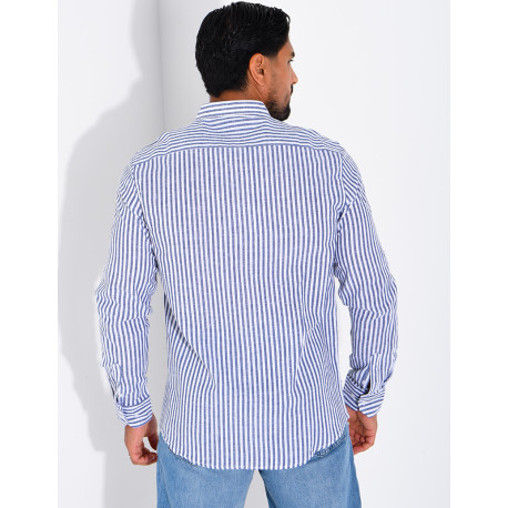 Chemise manches longues à rayures