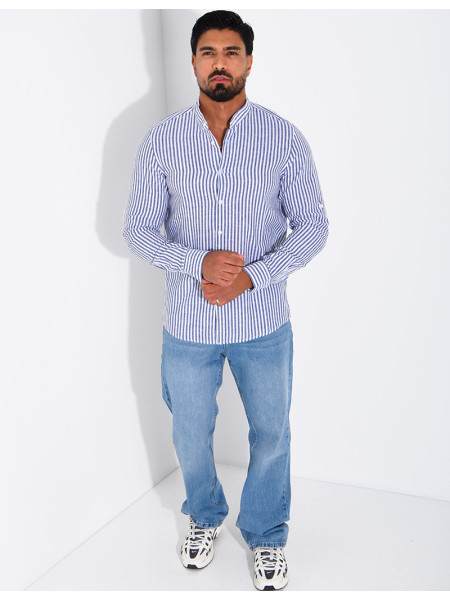 Chemise manches longues à rayures