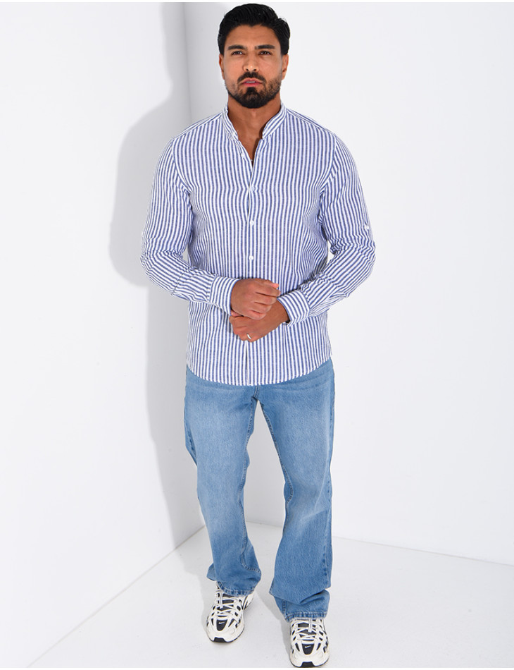 Chemise manches longues à rayures