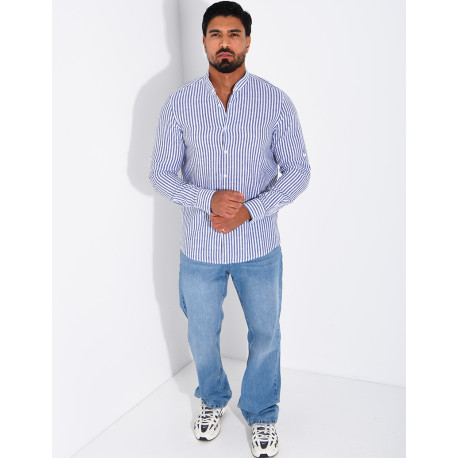 Chemise manches longues à rayures