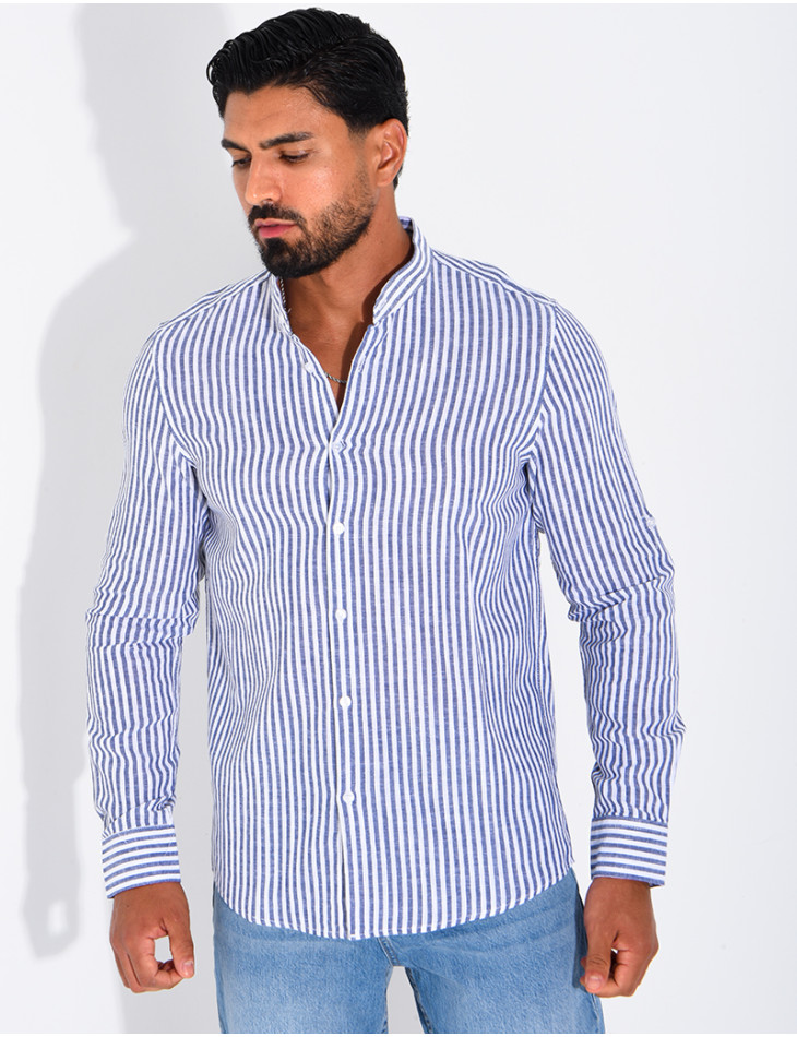 Chemise manches longues à rayures