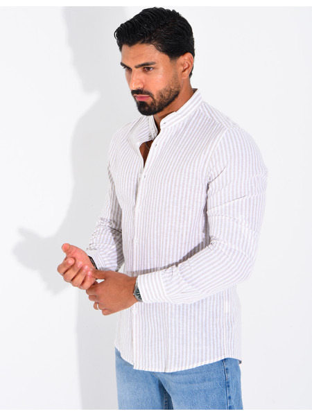 Chemise manches longues à rayures