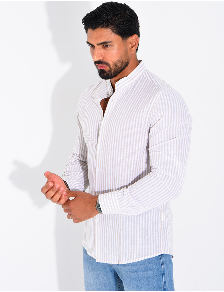 Chemise manches longues à rayures