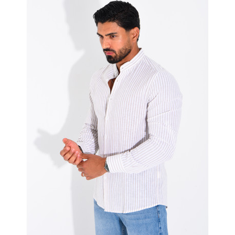 Chemise manches longues à rayures