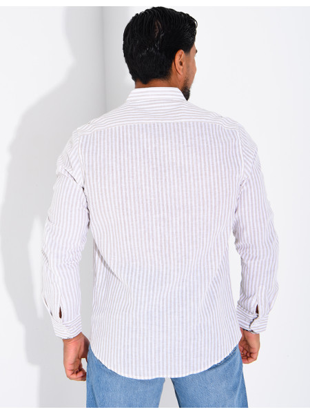 Chemise manches longues à rayures
