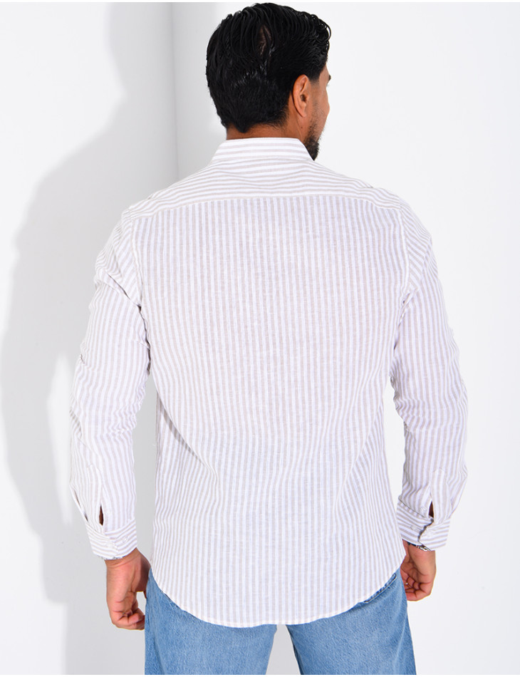 Chemise manches longues à rayures