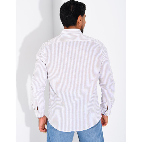 Chemise manches longues à rayures