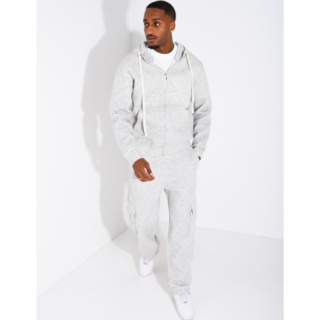 Zip-up hoodie and trousers set
