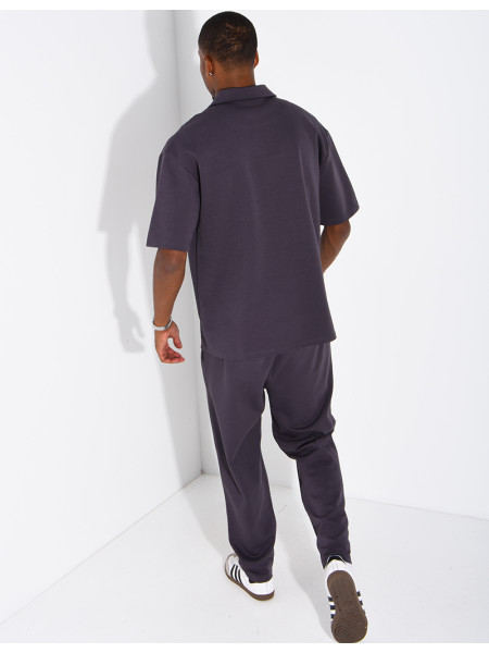 Ensemble polo zippé oversize et pantalon assorti