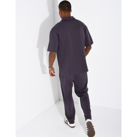 Ensemble polo zippé oversize et pantalon assorti
