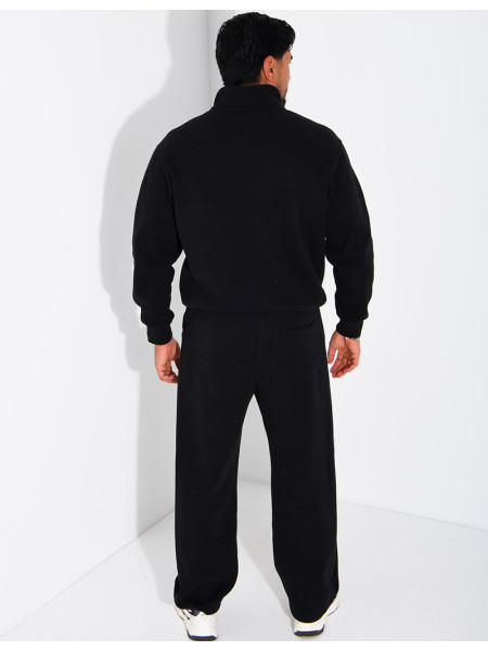 Men's Knit Set with Zip-Up Sweatshirt and Pants