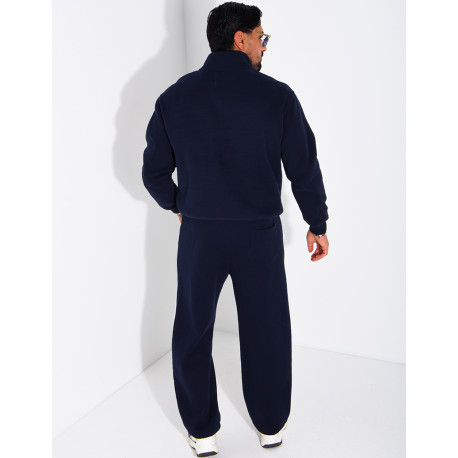 Ensemble en maille sweat zippé et pantalon homme