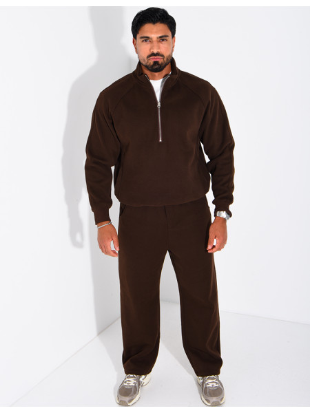 Set aus Sweatshirt mit Reißverschluss und Herrenhose