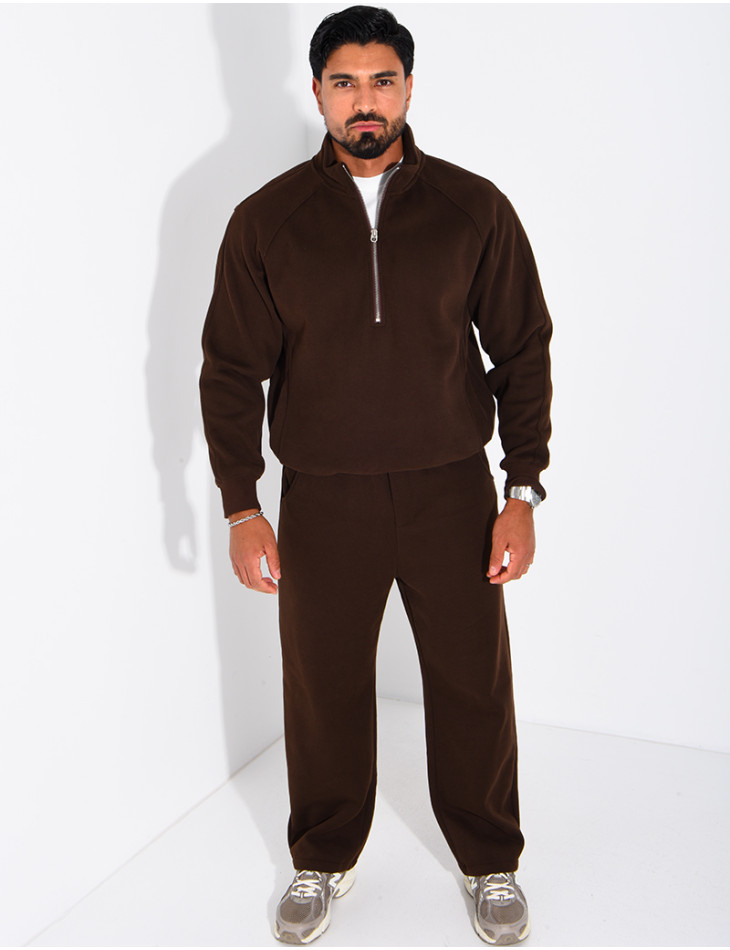 Set aus Sweatshirt mit Reißverschluss und Herrenhose
