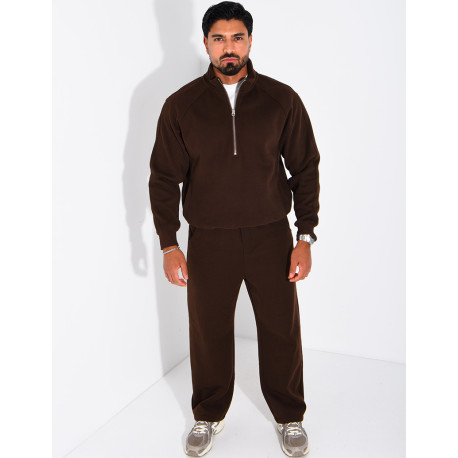 Set aus Sweatshirt mit Reißverschluss und Herrenhose