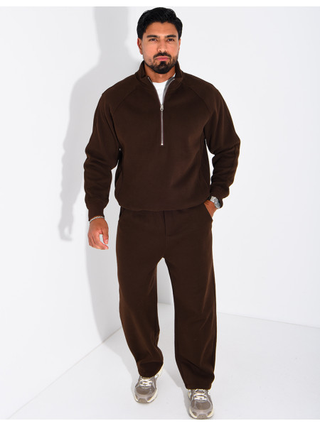 Set aus Sweatshirt mit Reißverschluss und Herrenhose