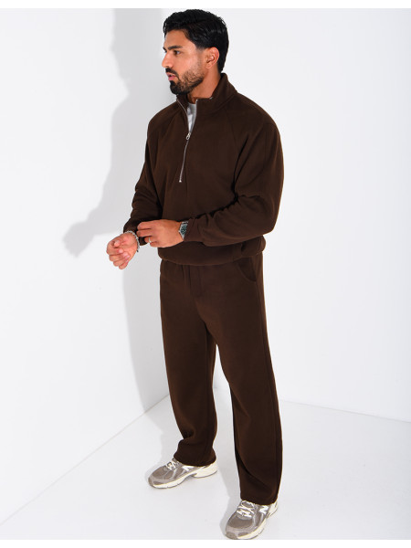 Set aus Sweatshirt mit Reißverschluss und Herrenhose