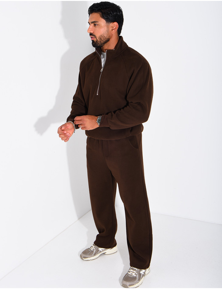 Set aus Sweatshirt mit Reißverschluss und Herrenhose