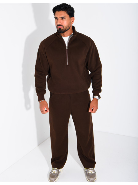 Set aus Sweatshirt mit Reißverschluss und Herrenhose