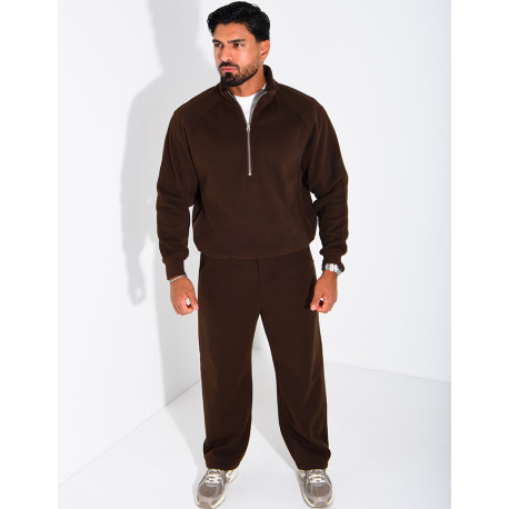 Set aus Sweatshirt mit Reißverschluss und Herrenhose