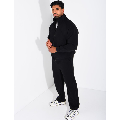 Ensemble en maille sweat zippé et pantalon homme