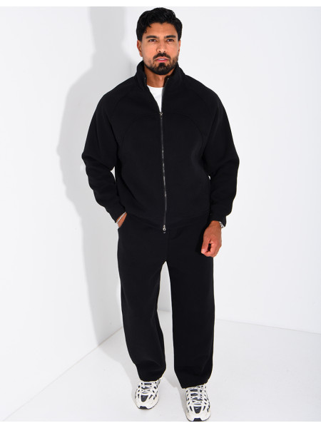 Ensemble en maille sweat zippé et pantalon homme