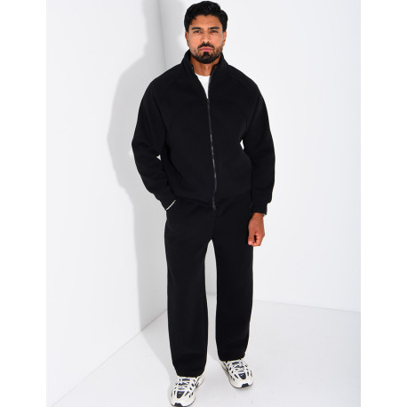 Ensemble en maille sweat zippé et pantalon homme