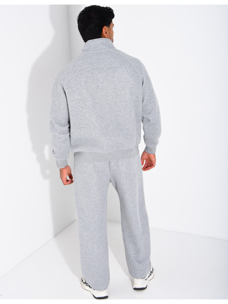 Men's Knit Set with Zip-Up Sweatshirt and Pants