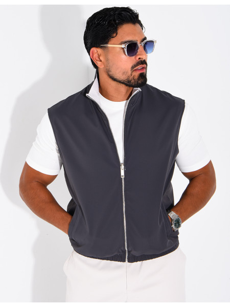 Wendbare, ärmellose Jacke