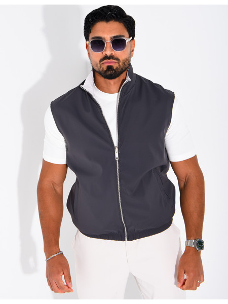 Wendbare, ärmellose Jacke