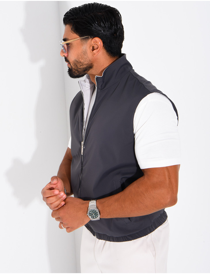 Wendbare, ärmellose Jacke