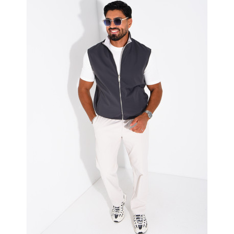 Wendbare, ärmellose Jacke