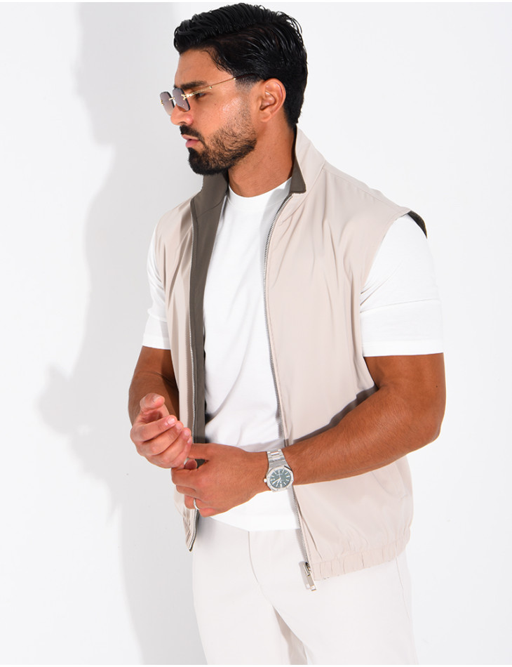 Wendbare, ärmellose Jacke
