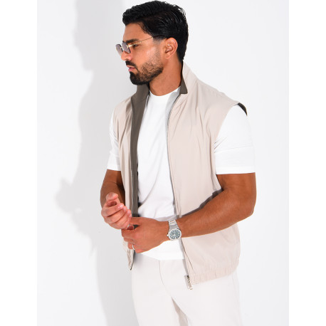 Wendbare, ärmellose Jacke