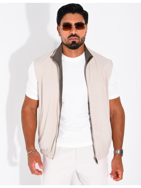 Wendbare, ärmellose Jacke