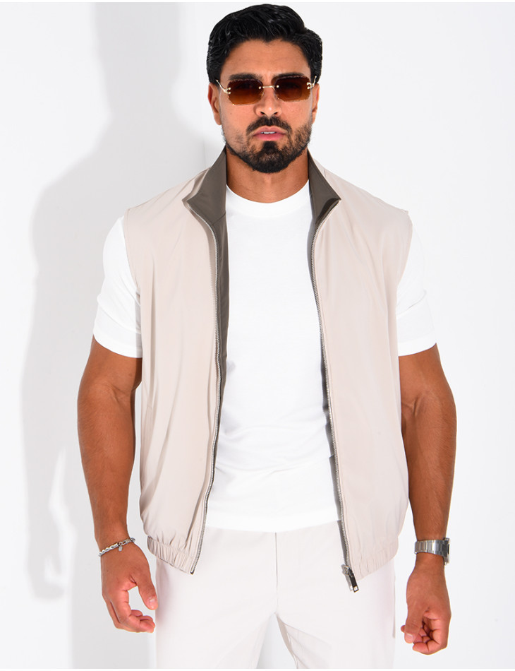 Wendbare, ärmellose Jacke