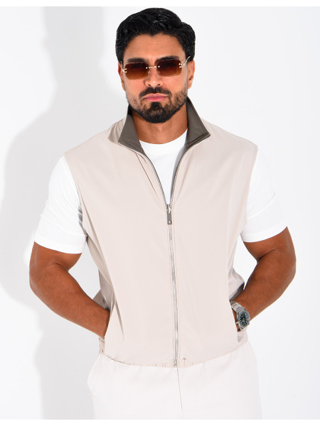 Wendbare, ärmellose Jacke