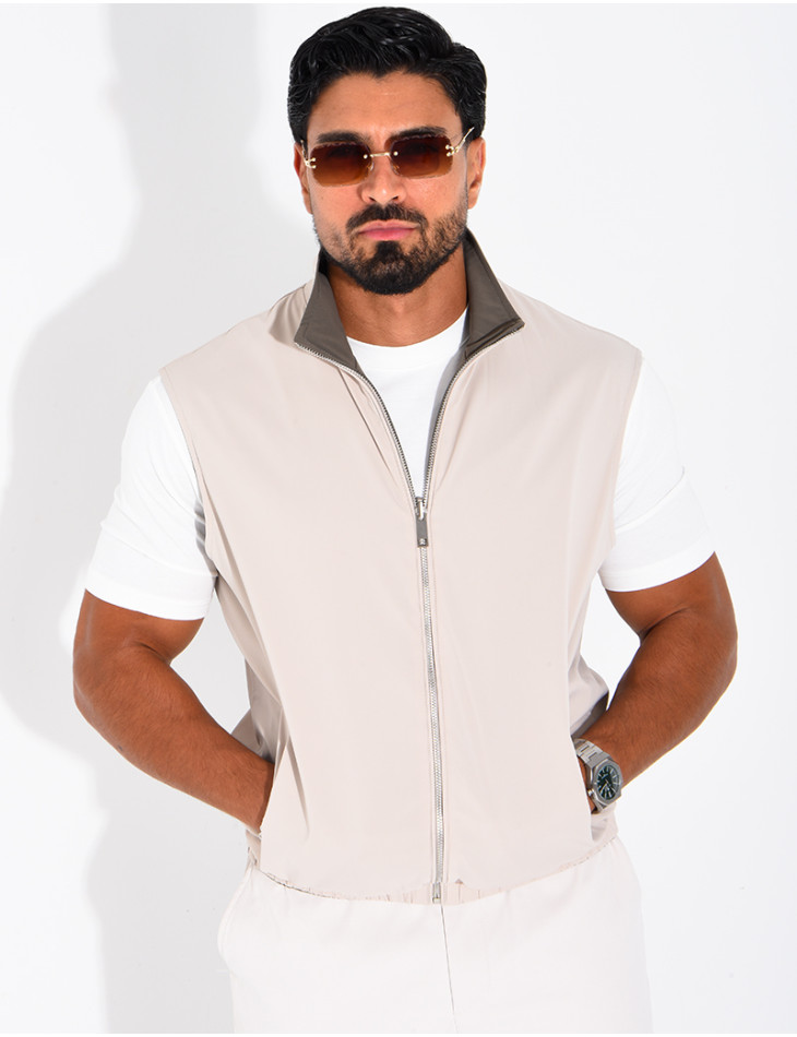 Wendbare, ärmellose Jacke
